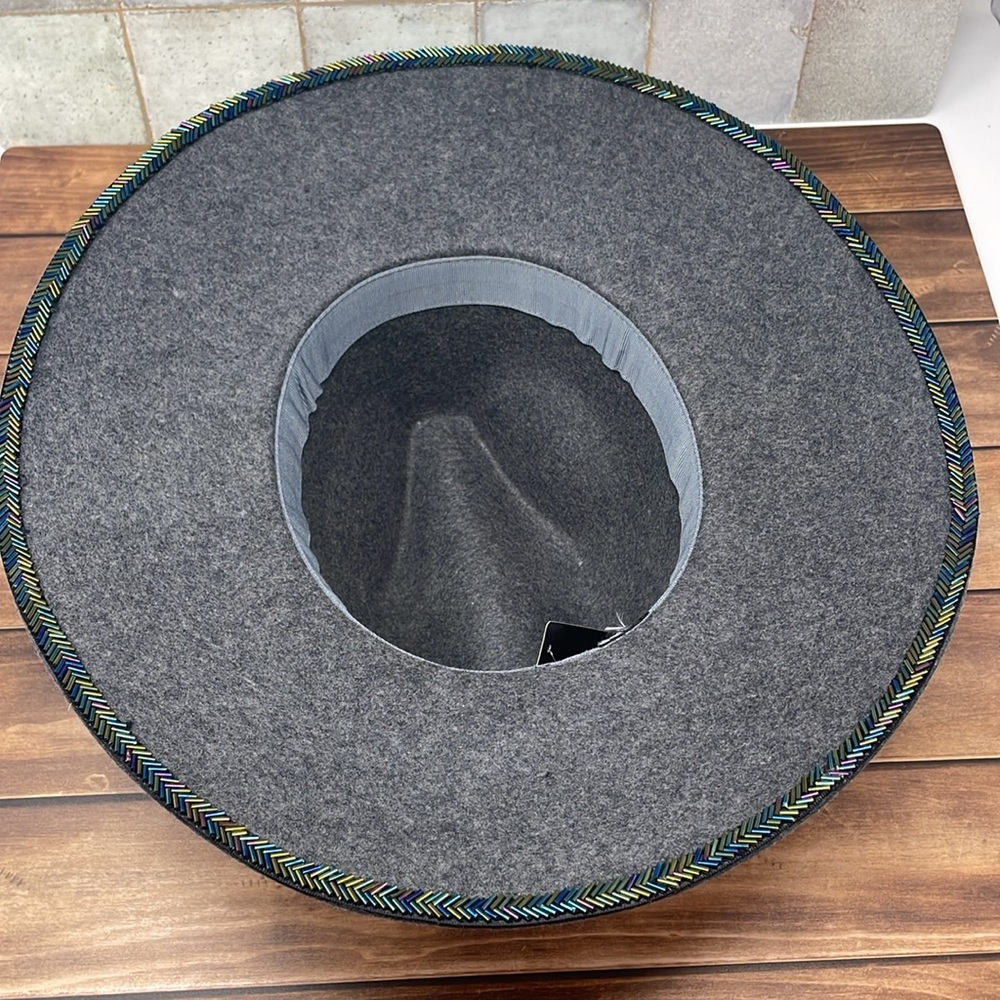 Olive & Pique Charcoal Gray Wool Hat BS5 - Picture 4 of 6